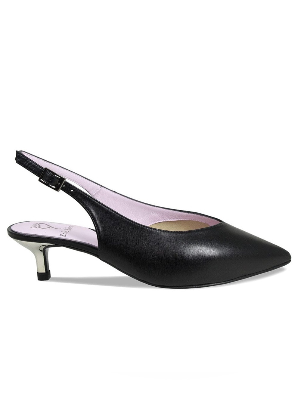 Gently Used - Sole Bliss Leather Kara Slingback Kitten Heel Pumps (EU 41/US 10)